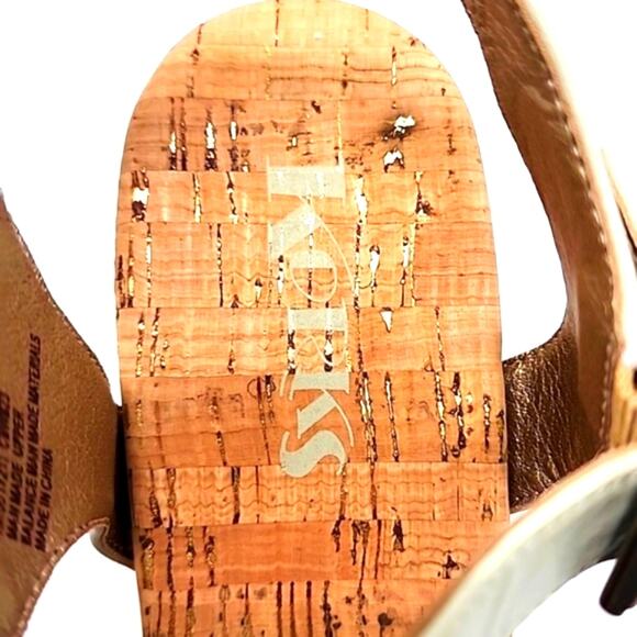 KORKS DAWSON OFF WHITE ANKLE STRAP PLATFORM WEDGE SANDALS SIZE 9 NWOB - Picture 6 of 16